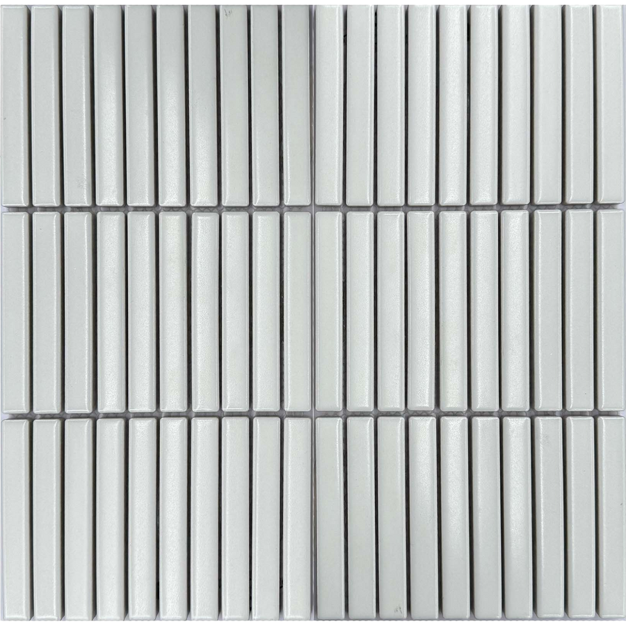 Belah White Opal Finger Mosaic Matt 12.8x95