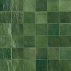 Bella Mangrove Gloss 100x100, tiles laid together
