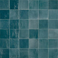 Bella Petrolio Gloss 100x100, tiles laid together
