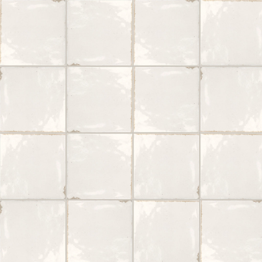 Blocchi Bianco Square Gloss 100x100, true-scale swatch: 400 x 400 mm of wall at real size