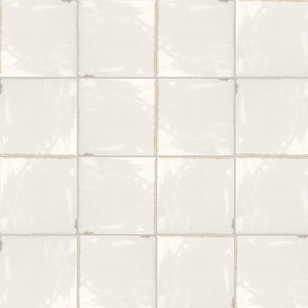 Blocchi Bianco Square Gloss 100x100, true-scale swatch: 400 x 400 mm of wall at real size