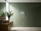 Blocchi Bracken Gloss 100x100 tiles in a room