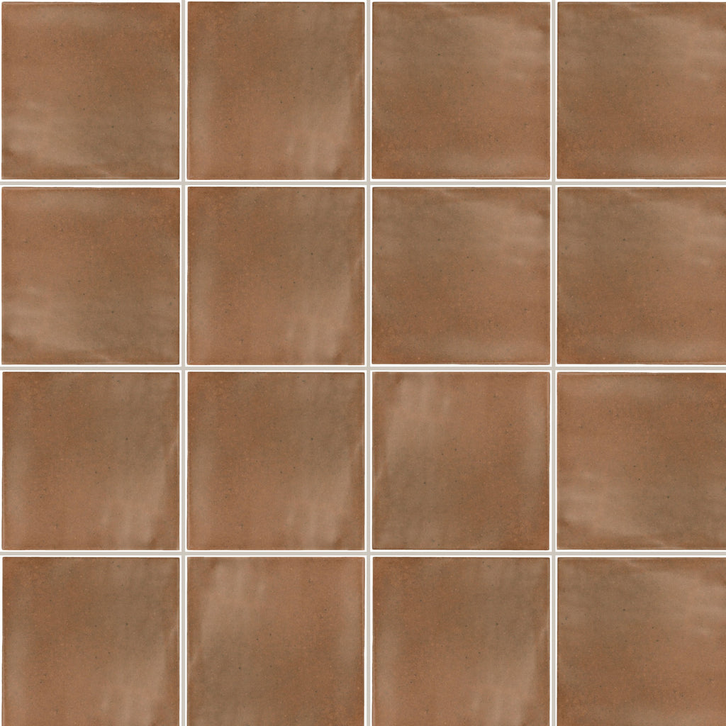 Blocchi Cotto Mattone Square Matt 100x100, true-scale swatch: 400 x 400 mm of wall at real size