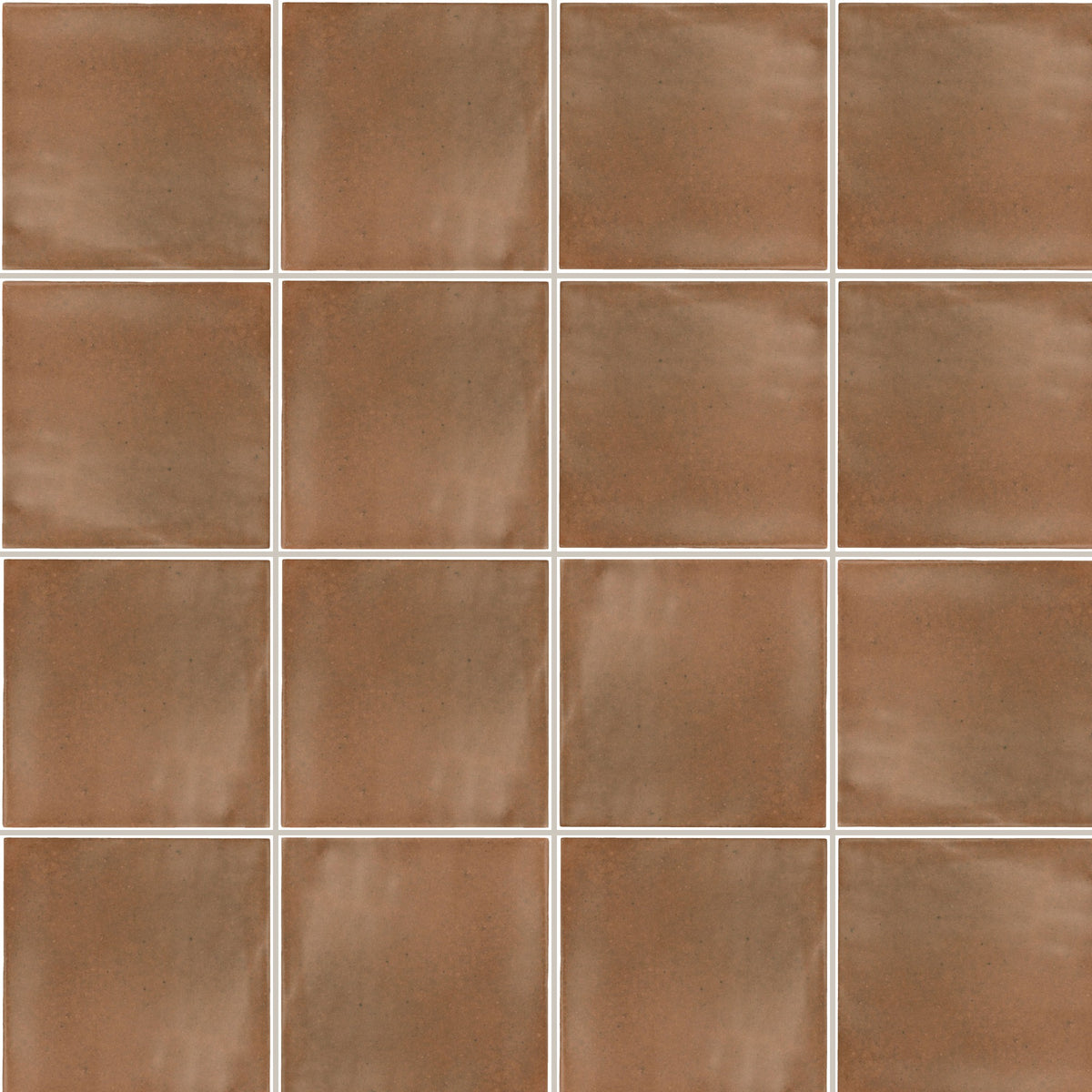 Blocchi Cotto Mattone Square Matt 100x100, true-scale swatch: 400 x 400 mm of wall at real size