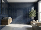 Blocchi Harbour Navy Gloss 60x246 tiles in a room