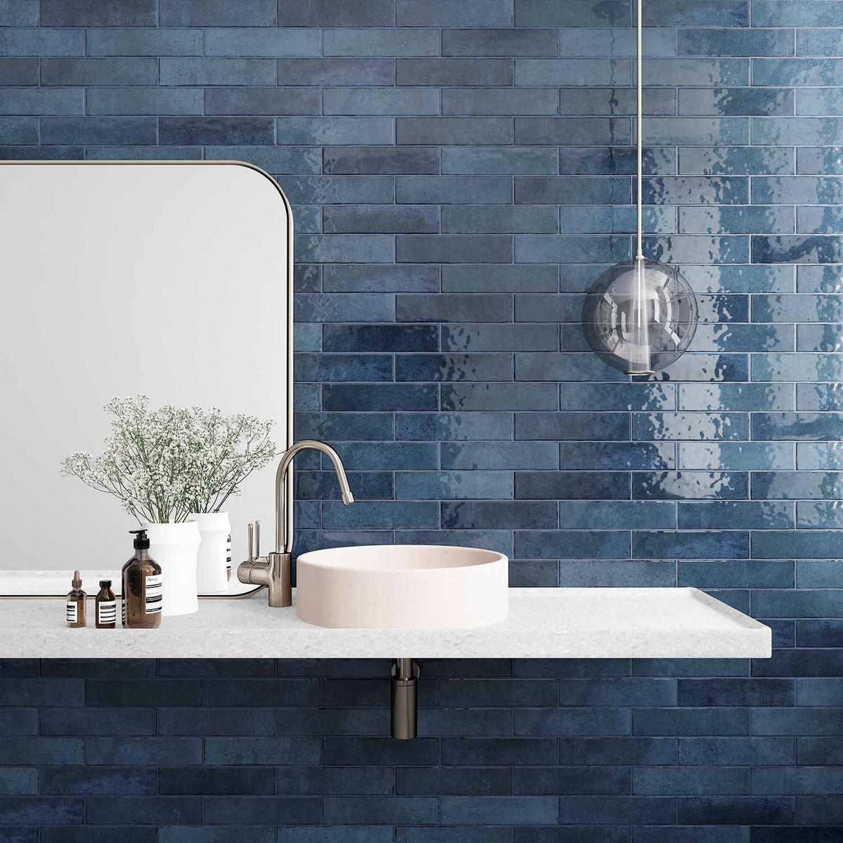 Blocchi Harbour Navy Gloss 60x246 tiles