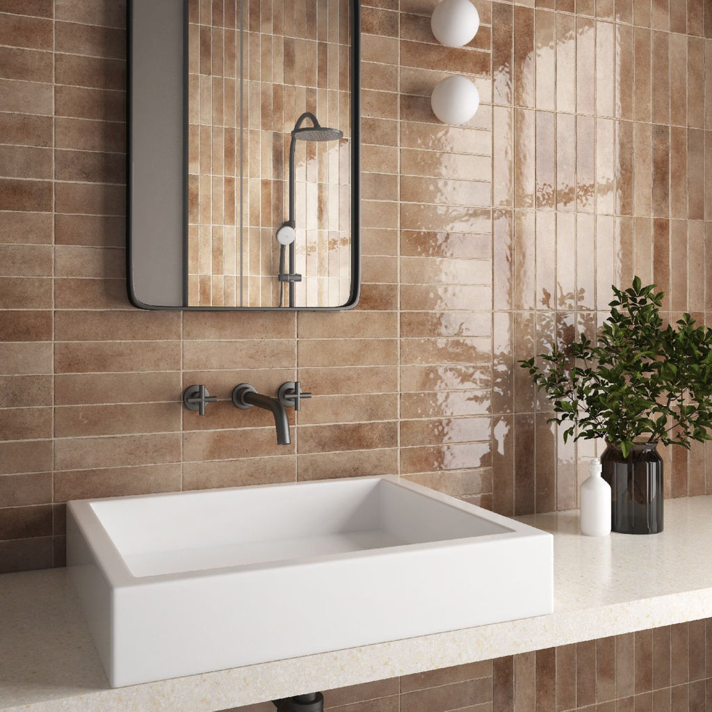 Blocchi Pale Ochre Gloss 60x246 tile