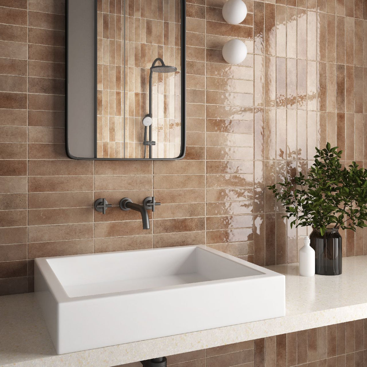 Blocchi Pale Ochre Gloss 60x246 tile