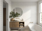 Blocchi Whitecap Matt 60x246 tiles in a room