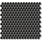 Bluegum Obsidian Penny Mosaic Gloss 305x320, tiles laid together