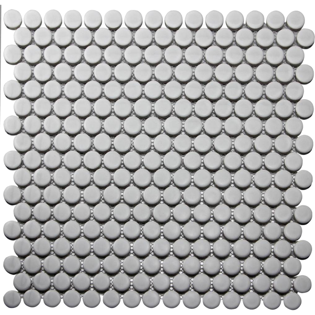 Bluegum Whitecap Penny Mosaic Matt 292x315, tiles laid together