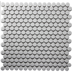 Bluegum Whitecap Penny Mosaic Matt 292x315, tiles laid together