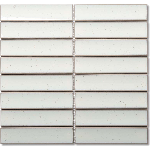 Bogong Macadamia Finger Mosaic Gloss 32.5x145, tiles laid together
