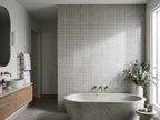 Brigalow White Sand Gloss 100x100 tiles in a room