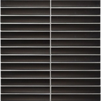 Buchan Ebony Concave Finger Mosaic Matt 20x145, tiles laid together