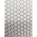 Buninyong Chalk Hexagon Mosaic Matt 60x100, tiles laid together