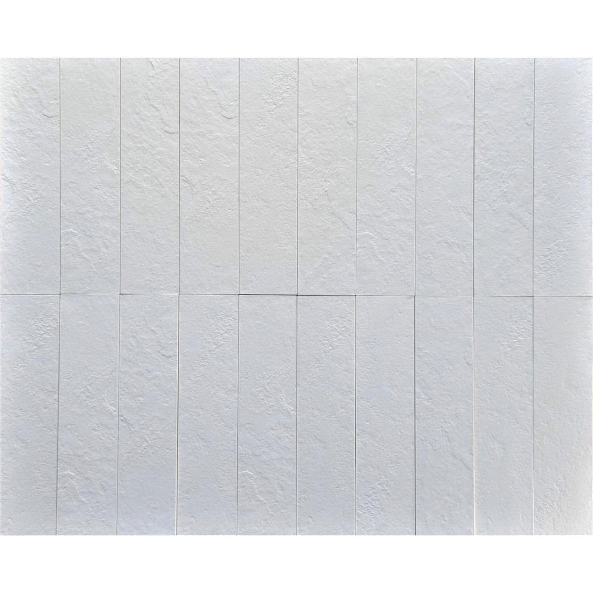 Campaspe Pipeclay Textured Honed 75x300, tiles laid together