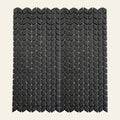 Chevron Black Glass Matt 60x120 Mosaic, tiles laid together