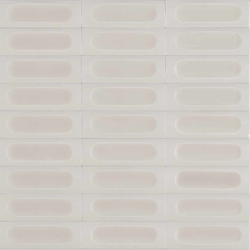 Confetto Bianco 3D Matt 50x150, tiles laid together