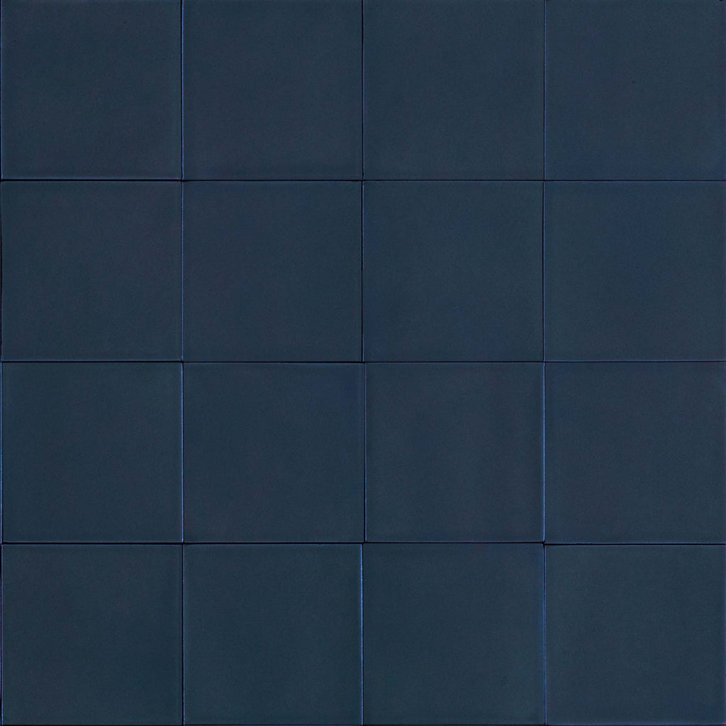Confetto Blue Matt 100x100, tiles laid together