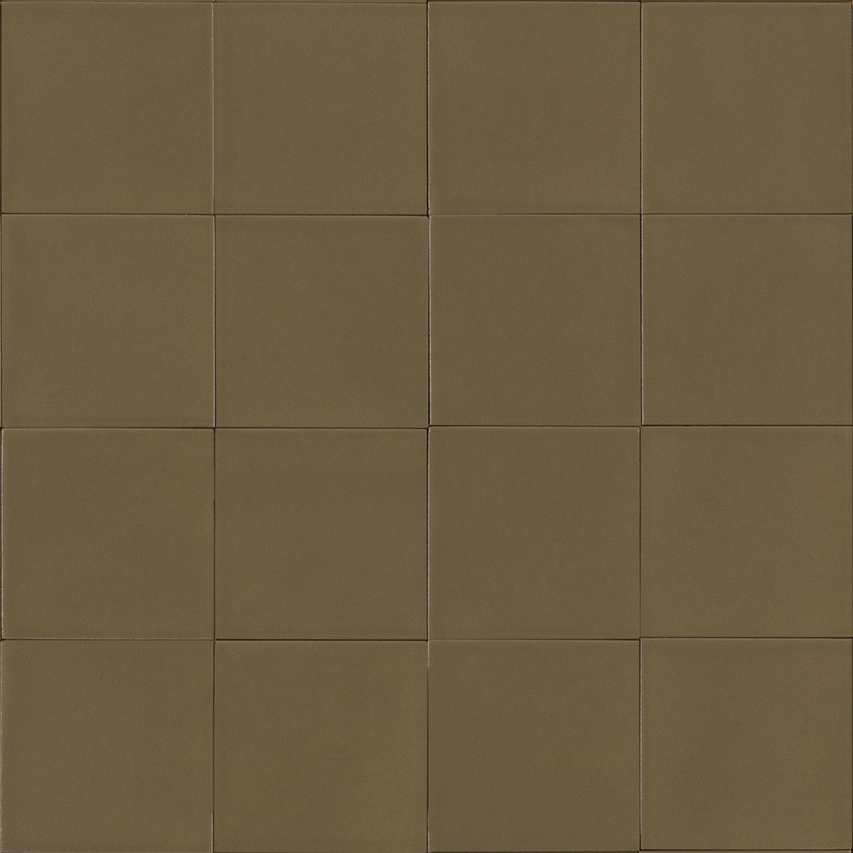 Confetto Kaki Matt 100x100, tiles laid together