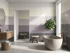 Coolabah Claypan Brick Matt 75x300 tiles in a room