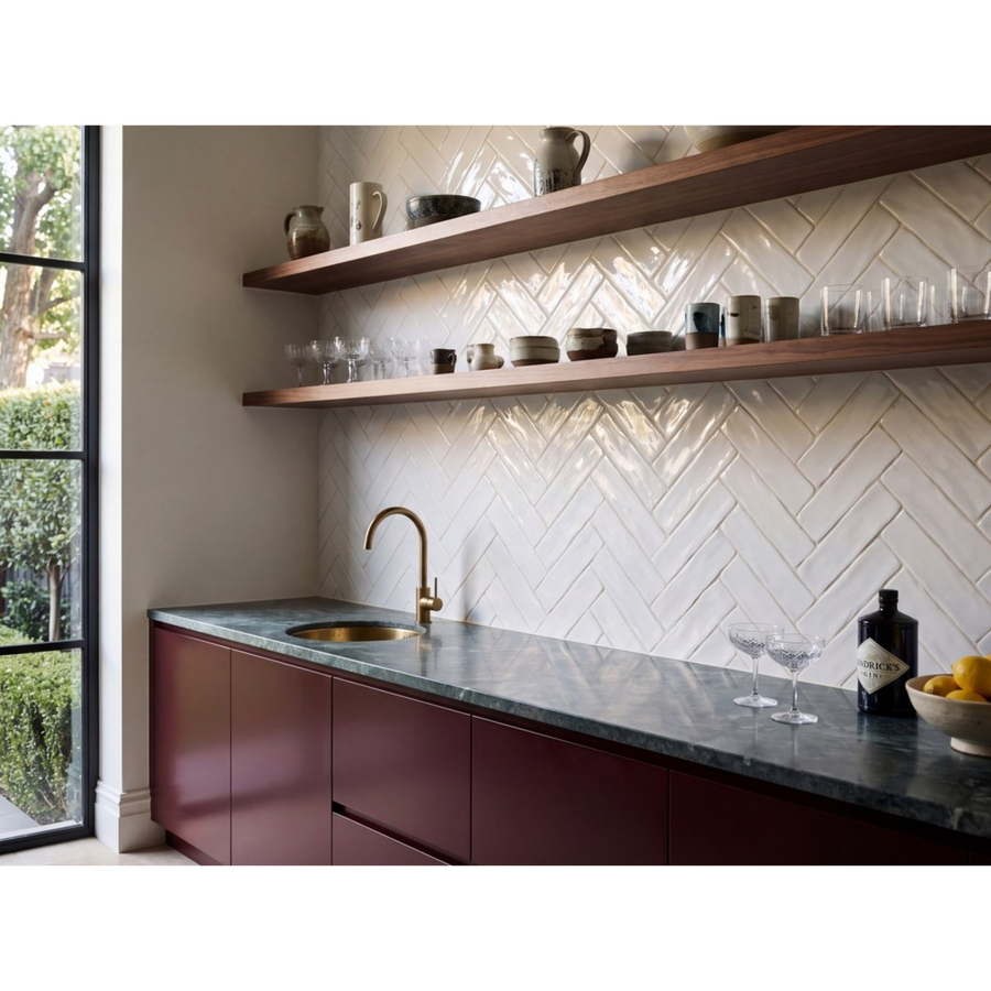 Coolabah White Opal Brick Gloss 75x300