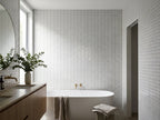 Coolabah White Opal Brick Matt 75x150 tiles in a room