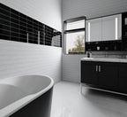 Correa Surf Foam Wave Matt 75x150 tiles in a room