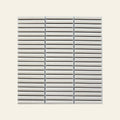 Crystal Glaze Cream Porcelain Glazed 12x92 Finger Mosaic, true-scale swatch: 400 x 400 mm of wall at real size