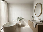 Daintree Cumulus Matt 75x300 tiles in a room