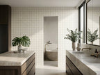 Daylesford Saltpan Mosaic Matt 48x48 tiles in a room