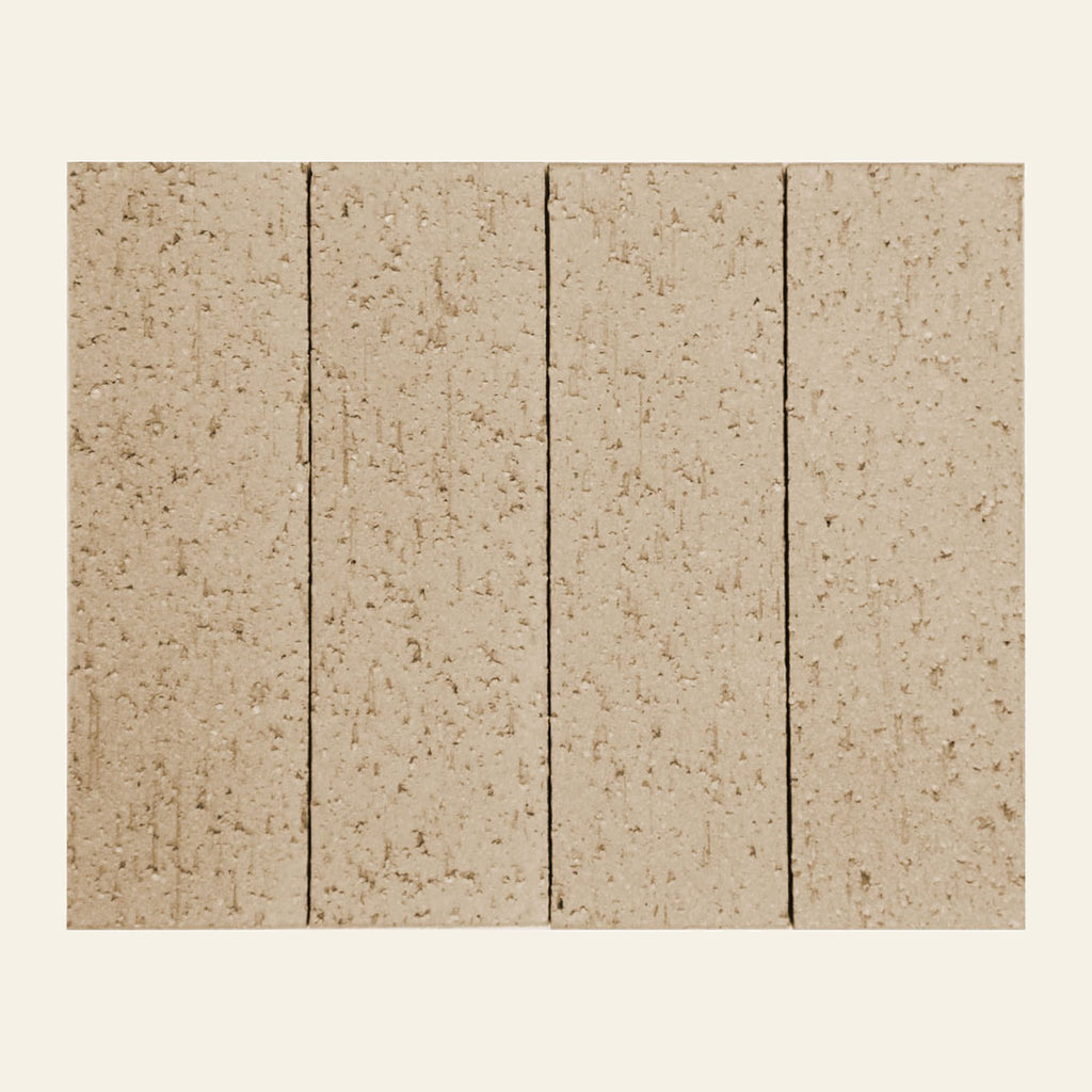 Extruded Porcelain Beach Brick Grip 45x145, tiles laid together