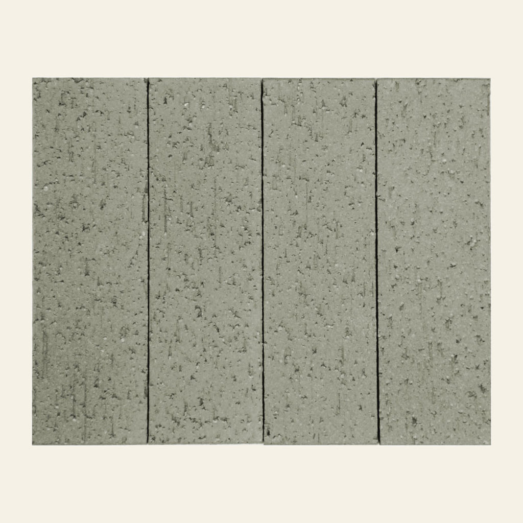 Extruded Porcelain Jade Brick Grip 45x145, tiles laid together