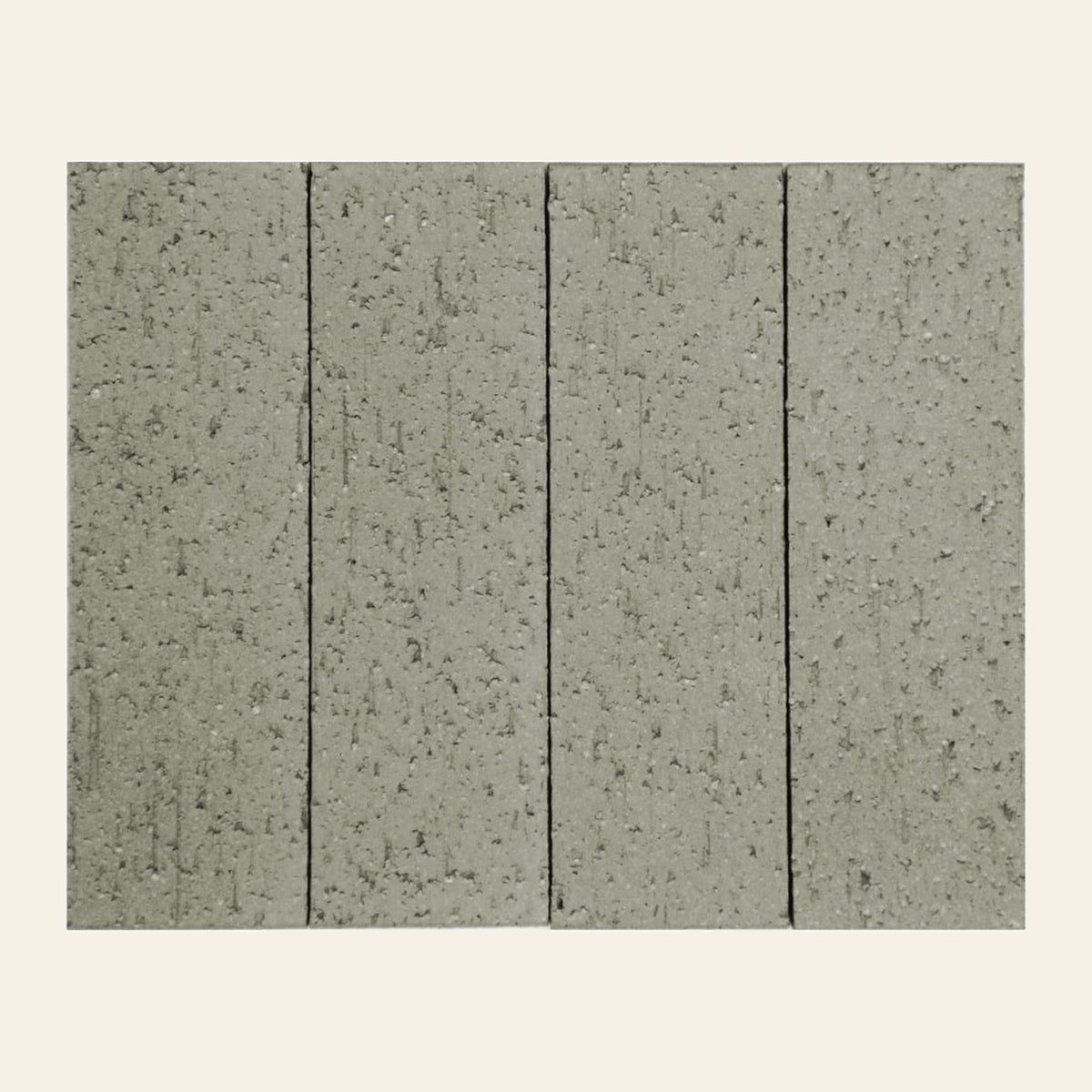Extruded Porcelain Jade Brick Grip 45x145, tiles laid together