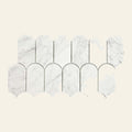Fishscale Carrara White Honed 50.8x103.4 Mosaic, tiles laid together