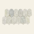 Fishscale Ming Green Honed 50.8x103.4 Mosaic, tiles laid together