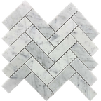 Gellibrand Cirrus Herringbone Mosaic Honed 30x100, tiles laid together