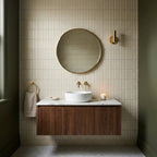Grasstree Macadamia Finger Glazed 12x92 tiles in a powder
