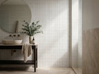 Grasstree Macadamia Finger Glazed 12x92 tiles in a room