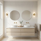 Grasstree Sugar Gum Finger Glazed 12x92 tiles in a room
