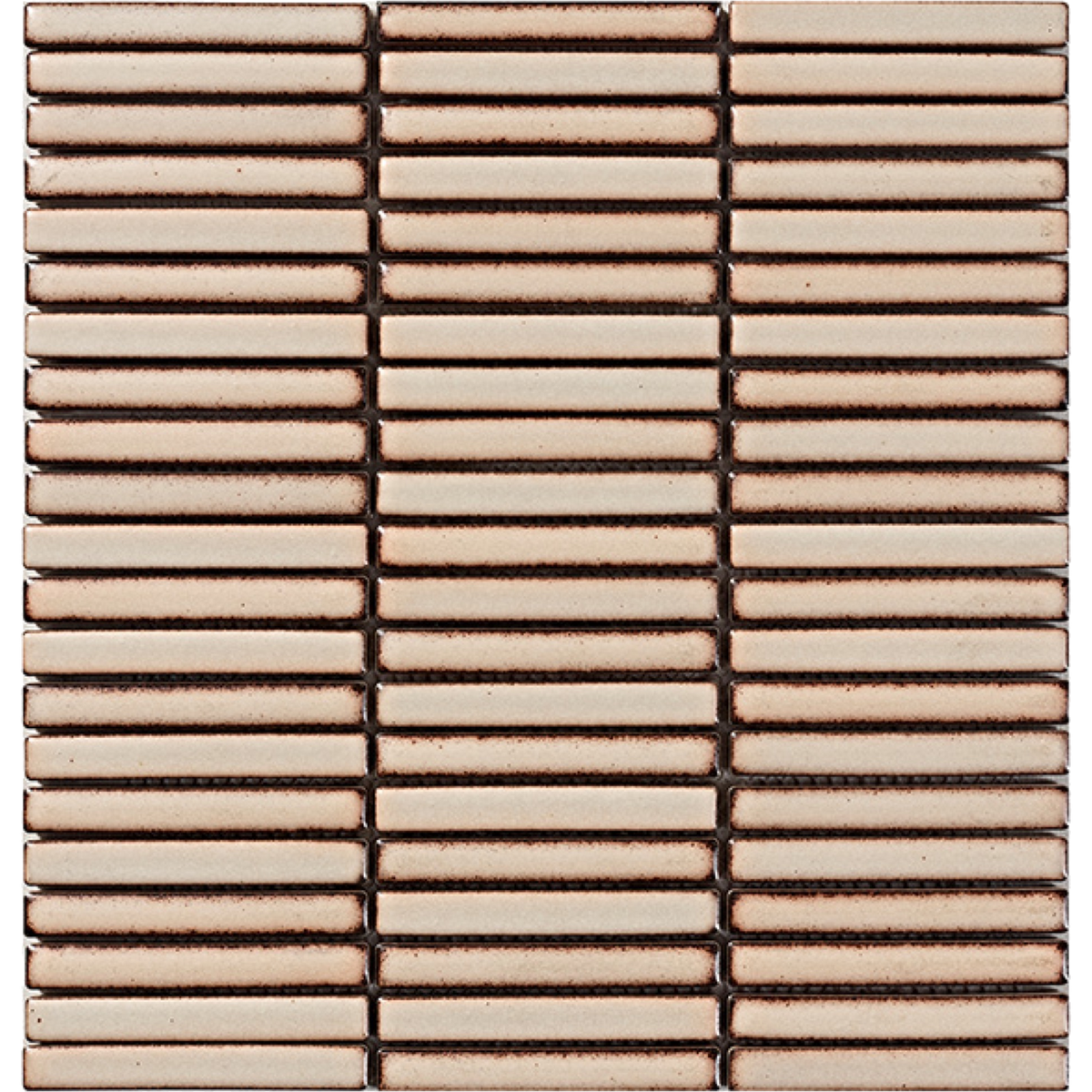 Hakea Claypan Finger Mosaic Glazed 12x92, tiles laid together