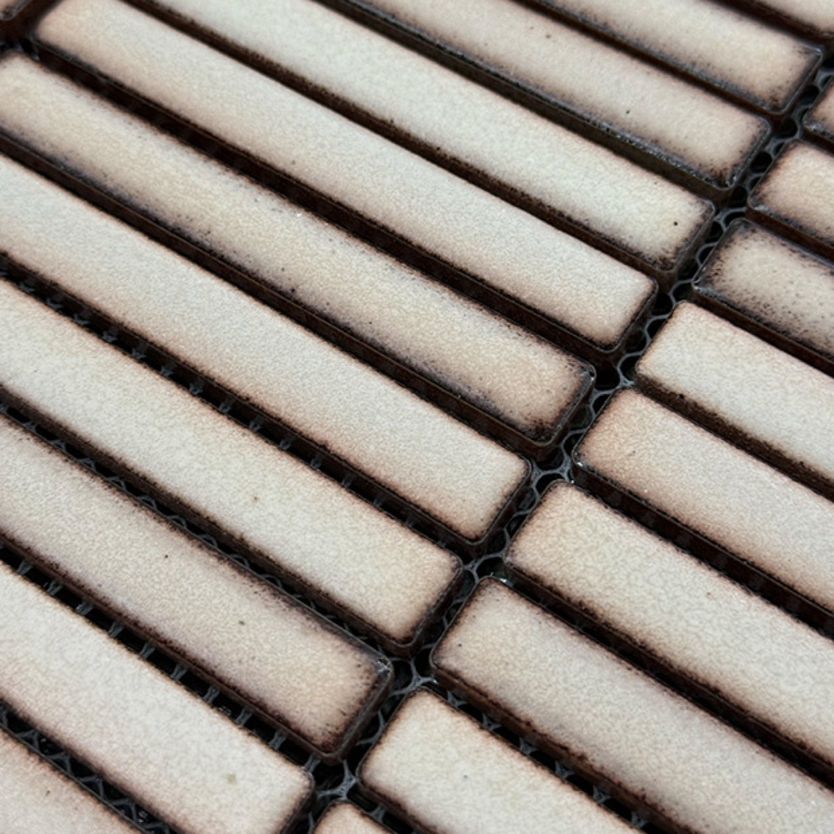 Hakea Claypan Finger Mosaic Glazed 12x92 tile