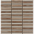 Hakea Driftwood Finger Mosaic Glazed 12x92, tiles laid together
