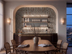 Hakea Driftwood Finger Mosaic Glazed 12x92 tiles in a dining