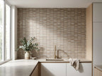 Hakea Driftwood Finger Mosaic Glazed 12x92 tiles in a room