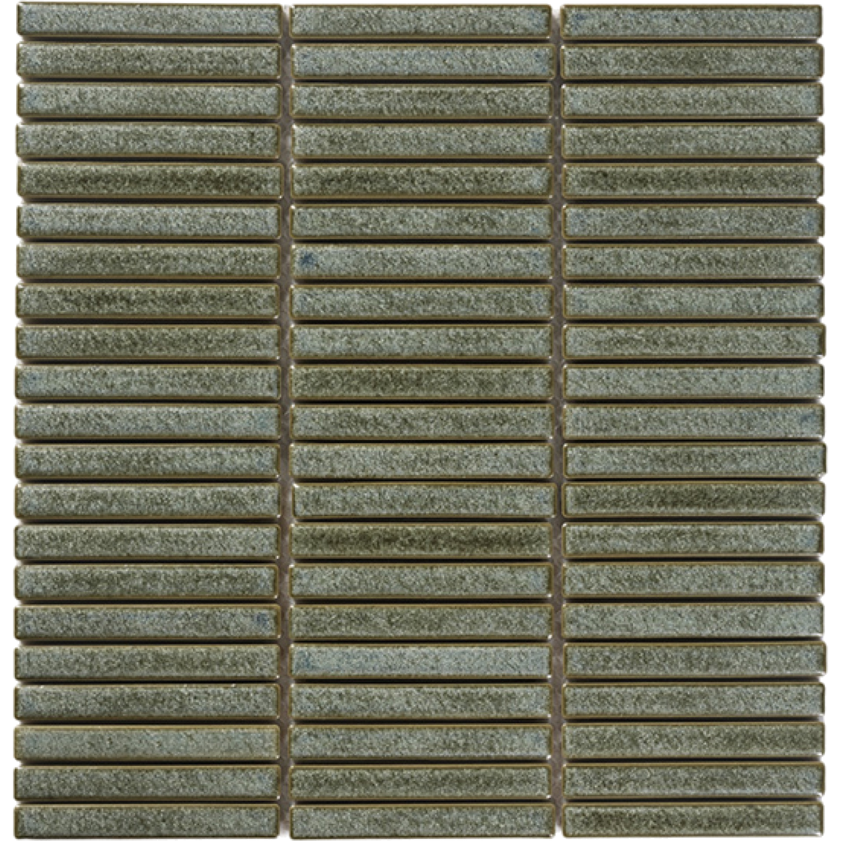 Hakea Kelp Finger Mosaic Glazed 12x92, tiles laid together