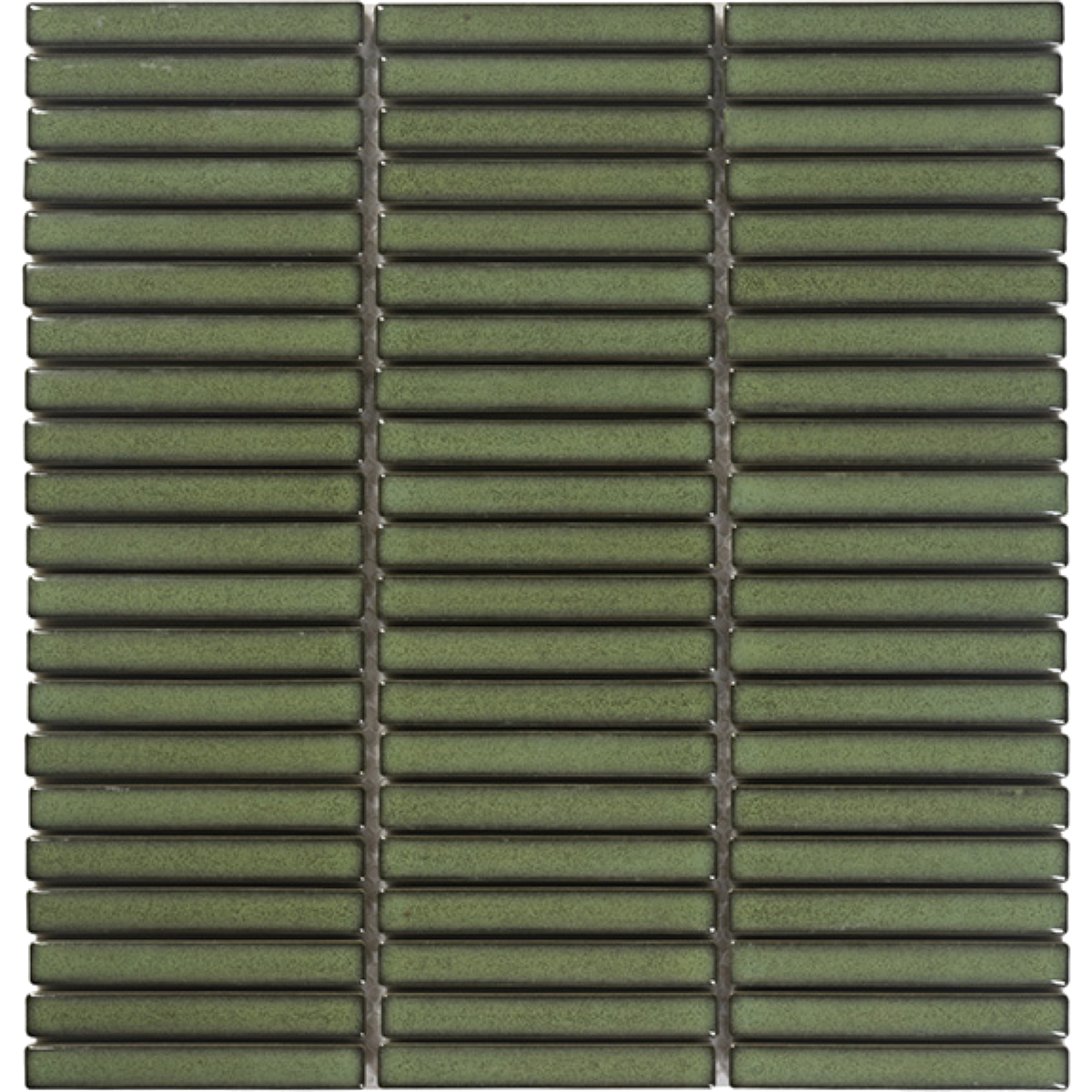 Hakea Tea Tree Finger Mosaic Glazed 12x92, tiles laid together