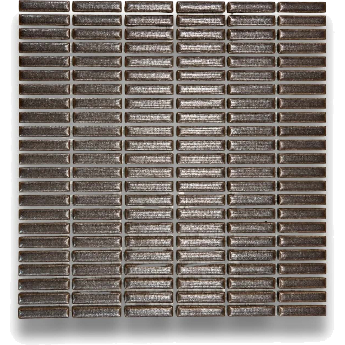 Hawkesbury Bark Finger Mosaic Satin 9.5x47, tiles laid together