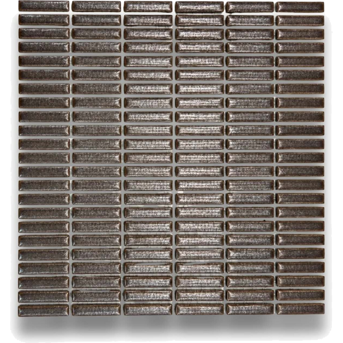 Hawkesbury Bark Finger Mosaic Satin 9.5x47, tiles laid together
